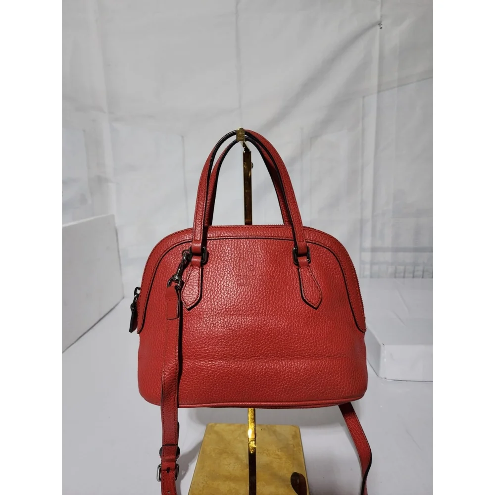 GUCCI Calfskin Mini Dome Satchel Bag Red